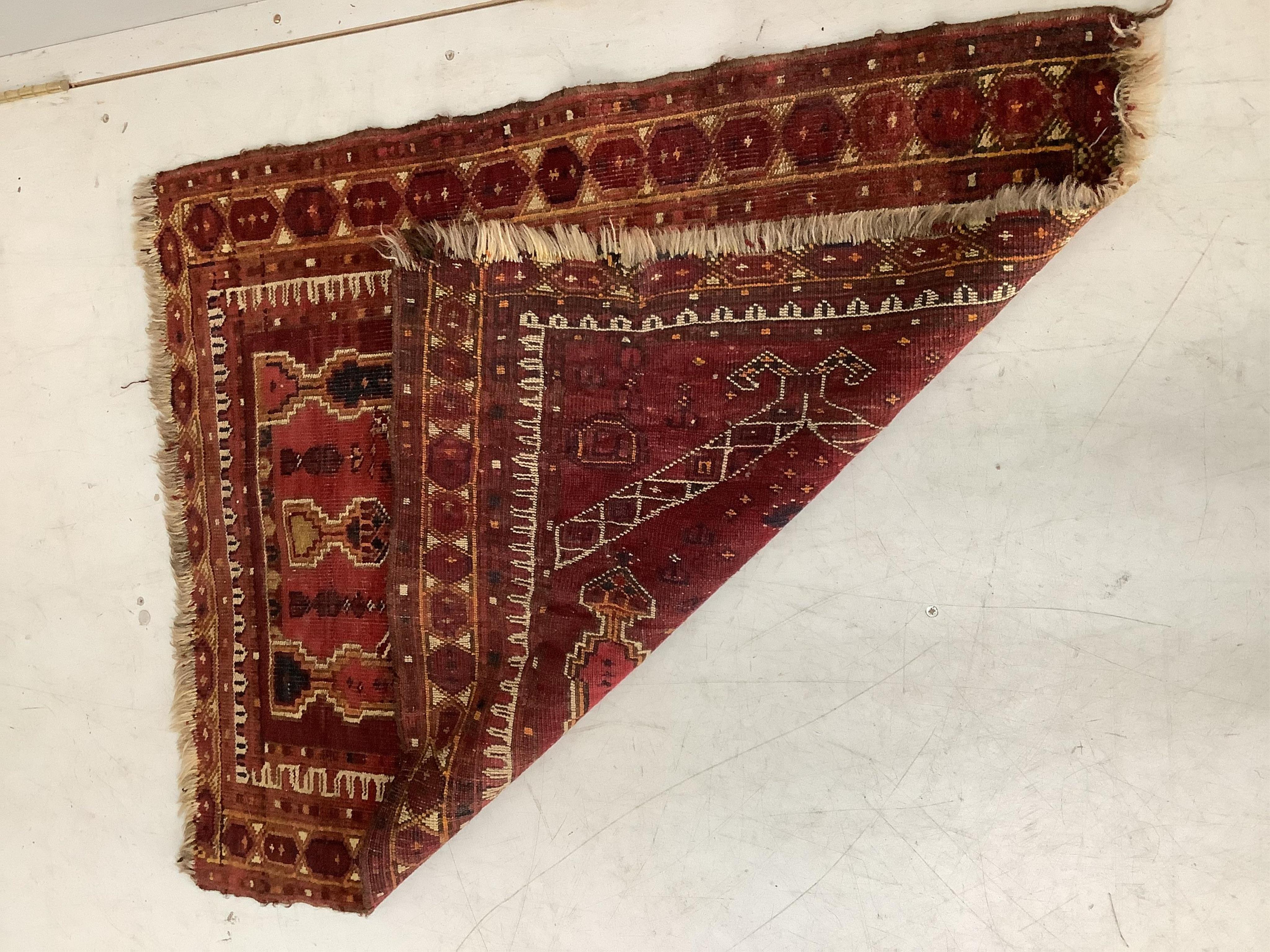 Two Belouch prayer rugs, larger 110 x 80cm